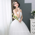 XQX002 Wholesale Cheap Sexy Plus size Wedding Dress Bridal Gown Sequins Tulle Ruffles Strapless Muslim Ball Gown Wedding Dress